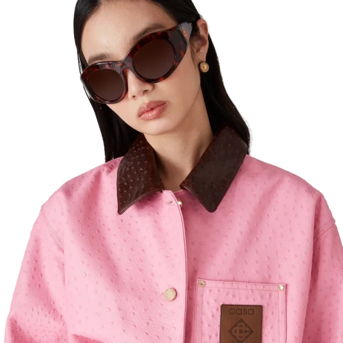 Arbeitsmantel aus geprägtem Leder Arbeitsmantel aus geprägtem Leder