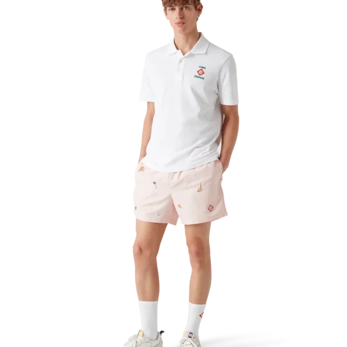 Bade-Shorts mit gesticktem Motiv Bade-Shorts mit gesticktem Motiv