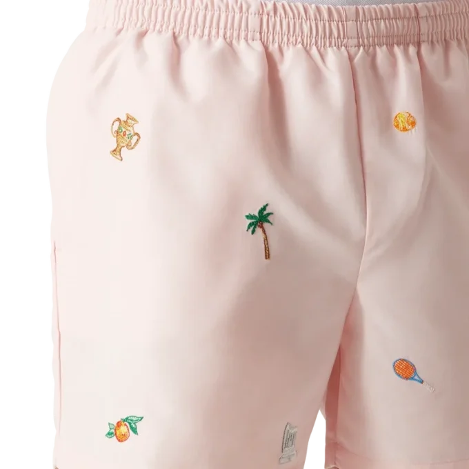 Bade-Shorts mit gesticktem Motiv Bade-Shorts mit gesticktem Motiv