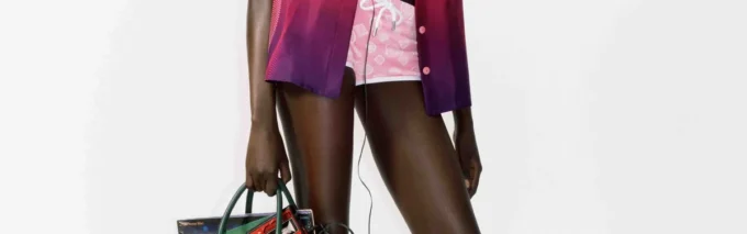 Badeanzug in Aubergine mit Farbverlauf Badeanzug in Aubergine mit Farbverlauf