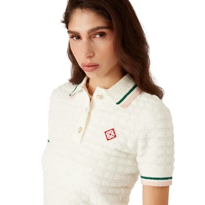 Baumwoll-Bouclé-Poloshirt Baumwoll-Bouclé-Poloshirt