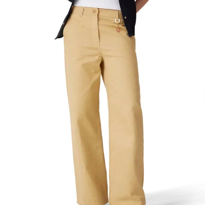 Baumwoll-Jacquard-Hose mit Monogramm