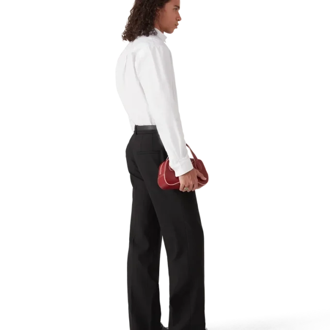 Baumwoll-Oxford-Hemd mit Monogramm-Jacquard