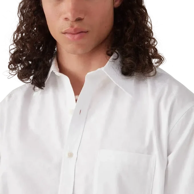 Baumwoll-Oxford-Hemd mit Monogramm-Jacquard