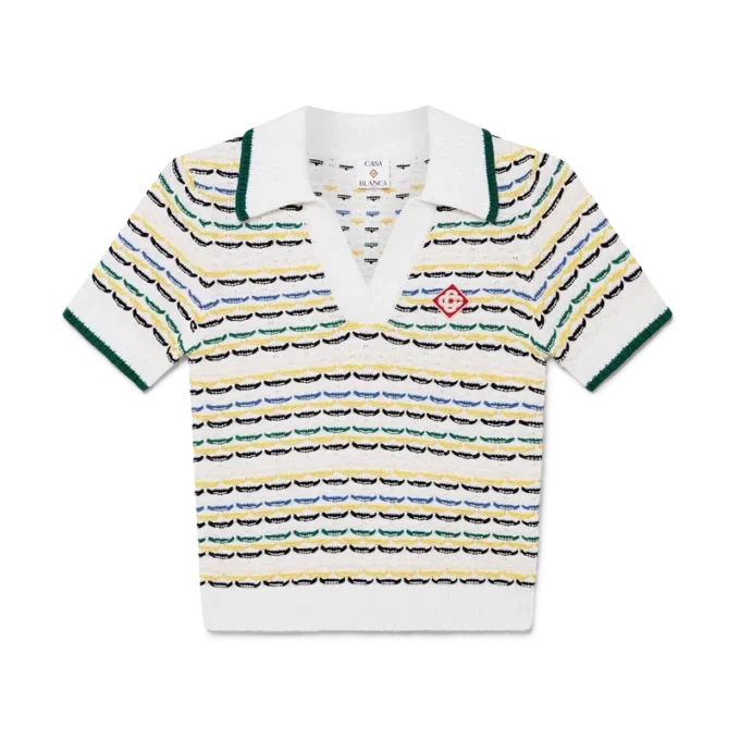 Baumwoll-Poloshirt mit Tuck-Stich und verkürztem Schnitt