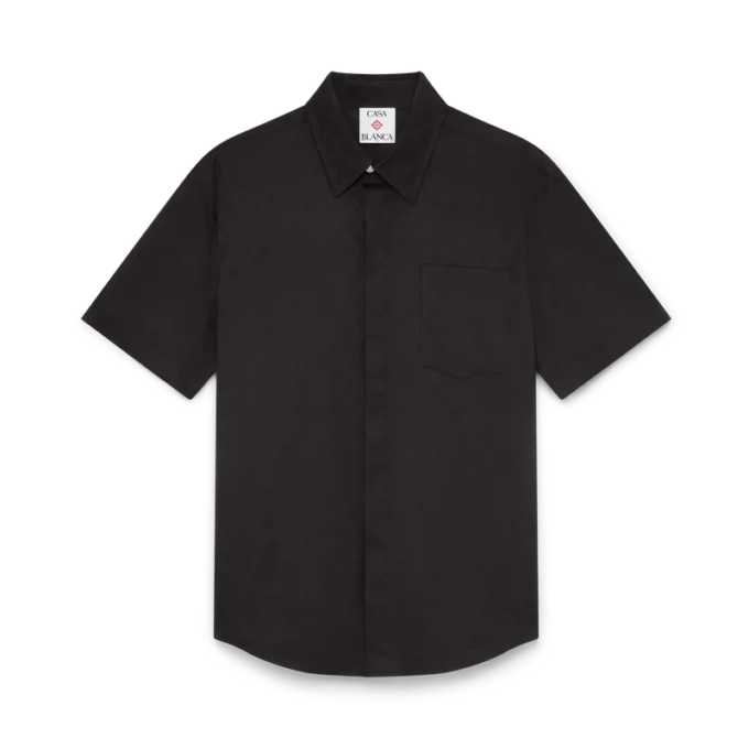 Baumwollhemd mit Monogramm und kurzen Ärmeln Baumwollhemd mit Monogramm und kurzen Ärmeln