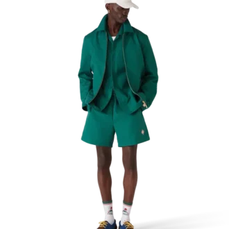 Baumwolljacke mit Monogramm-Jacquard