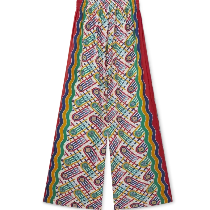 Bedruckte Hose mit weitem Bein Bedruckte Hose mit weitem Bein