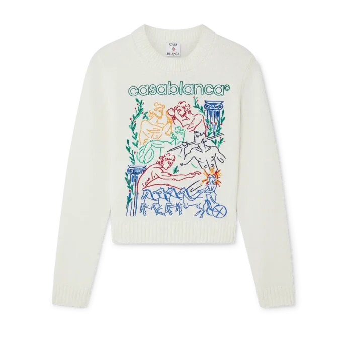 Bestickter Pullover Bestickter Pullover