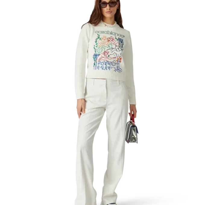 Bestickter Pullover Bestickter Pullover