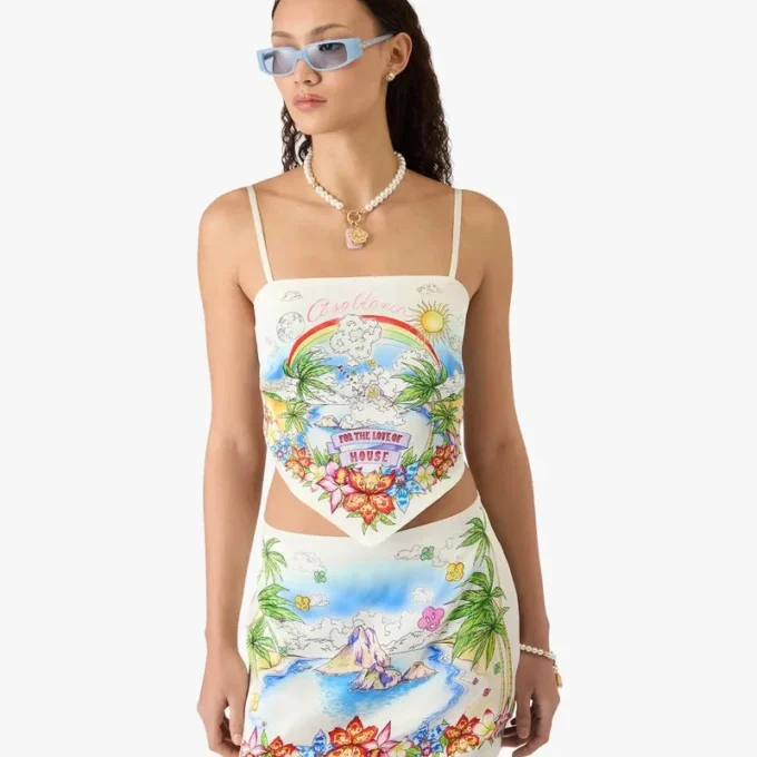 Better Days Seidensatin-Schal-Top Better Days Seidensatin-Schal-Top