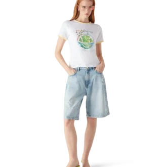Beyond Destiny Longline Ringer Kurzarm-T-Shirt mit Shorts