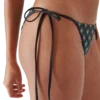 Bikini-Hose mit schwarzem Monogramm in Degradé