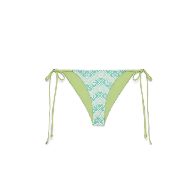 Bikini-Höschen mit wellenförmigem Monogramm