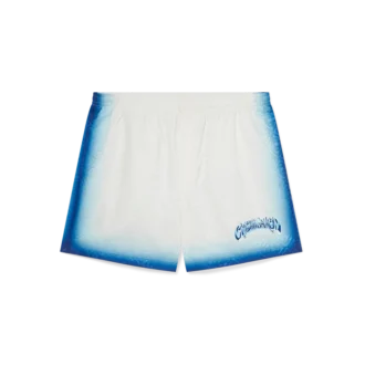 Blaue Fade-Shorts