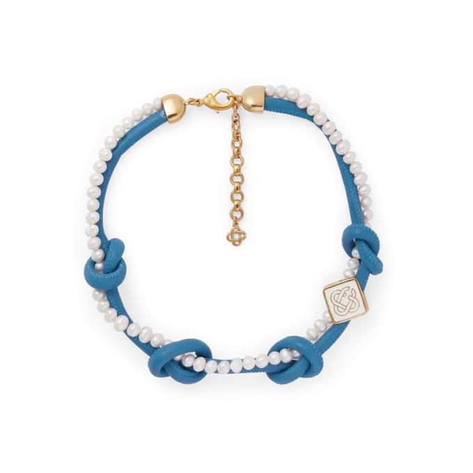 Blaue Knoten-Halskette Blaue Knoten-Halskette