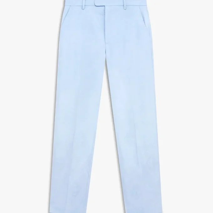 Blaue, maßgeschneiderte Jacquard-Hose mit Monogramm Blaue, maßgeschneiderte Jacquard-Hose mit Monogramm