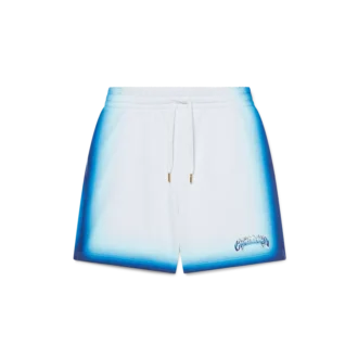 Blaue Sweatshorts mit Farbverlauf