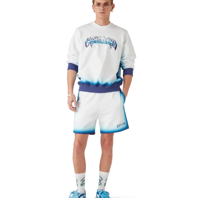 Blaue Sweatshorts mit Farbverlauf Blaue Sweatshorts mit Farbverlauf