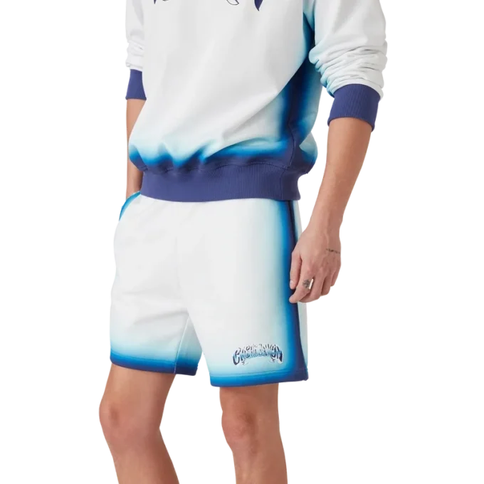 Blaue Sweatshorts mit Farbverlauf Blaue Sweatshorts mit Farbverlauf