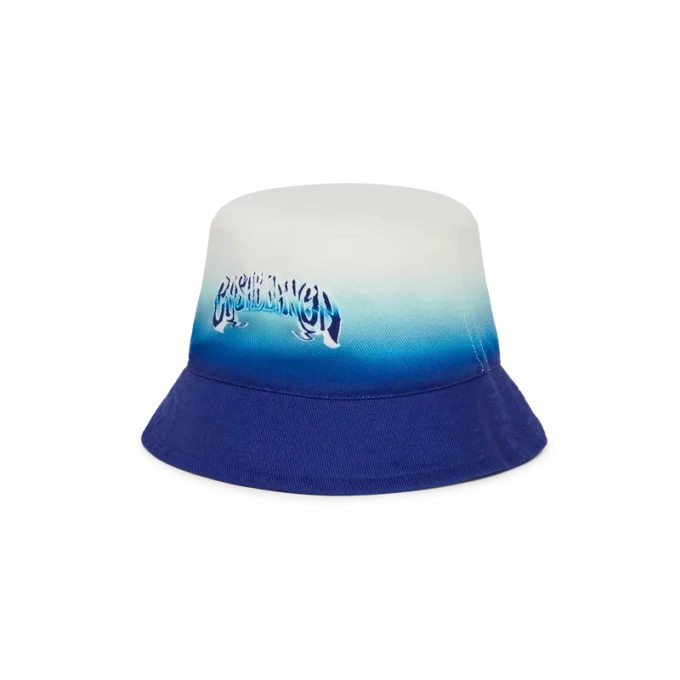 Blauer Bucket-Hut