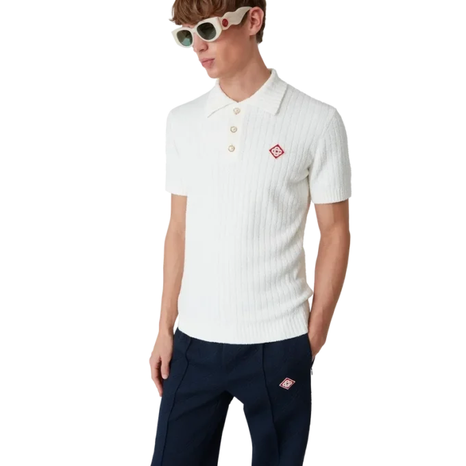 Bouclé-Poloshirt Bouclé-Poloshirt