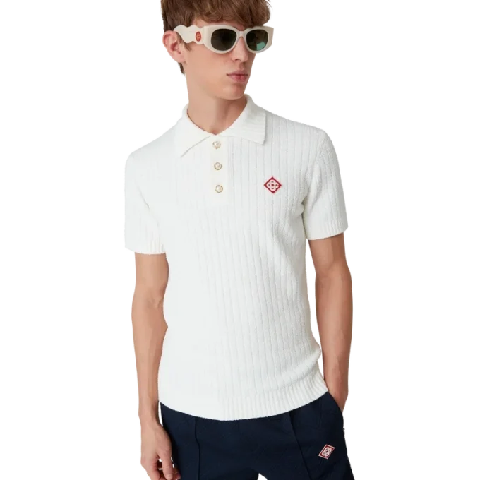 Bouclé-Poloshirt Bouclé-Poloshirt