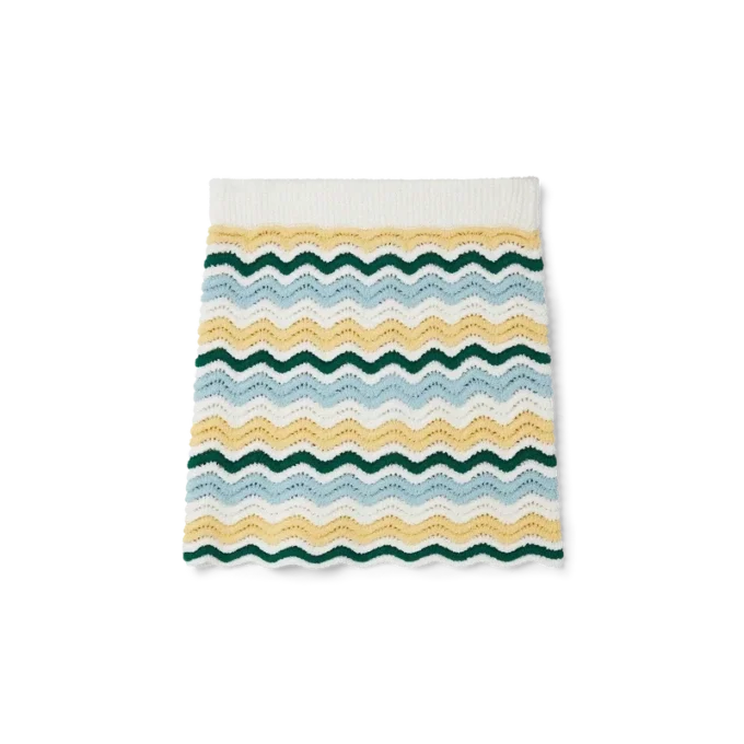 Bouclé-Rock mit Wellenmuster