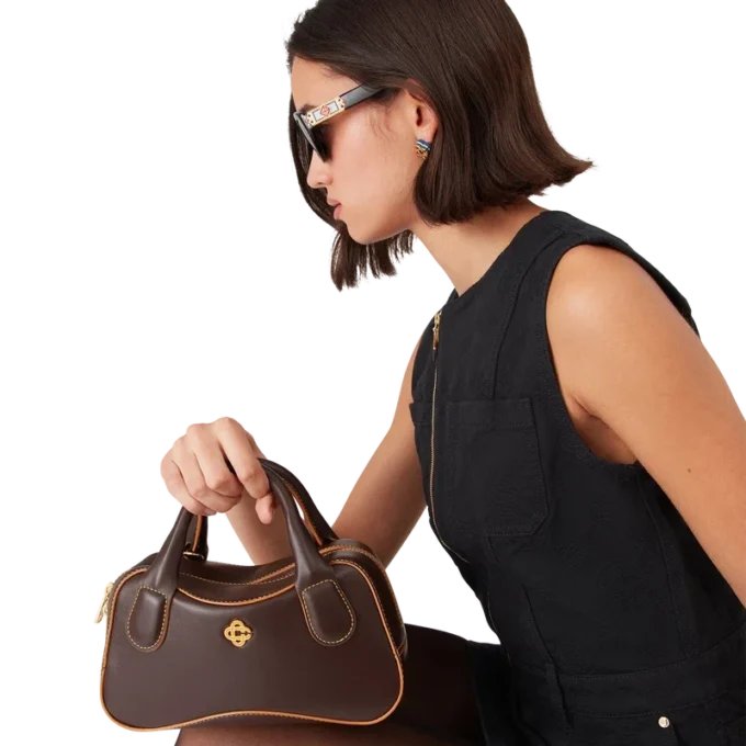 Braune Micro-Bowlingtasche