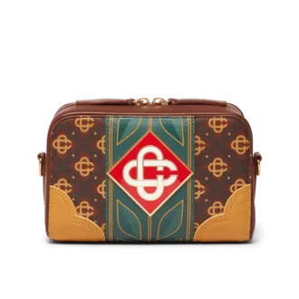 Braune Monogram-Umhängetasche