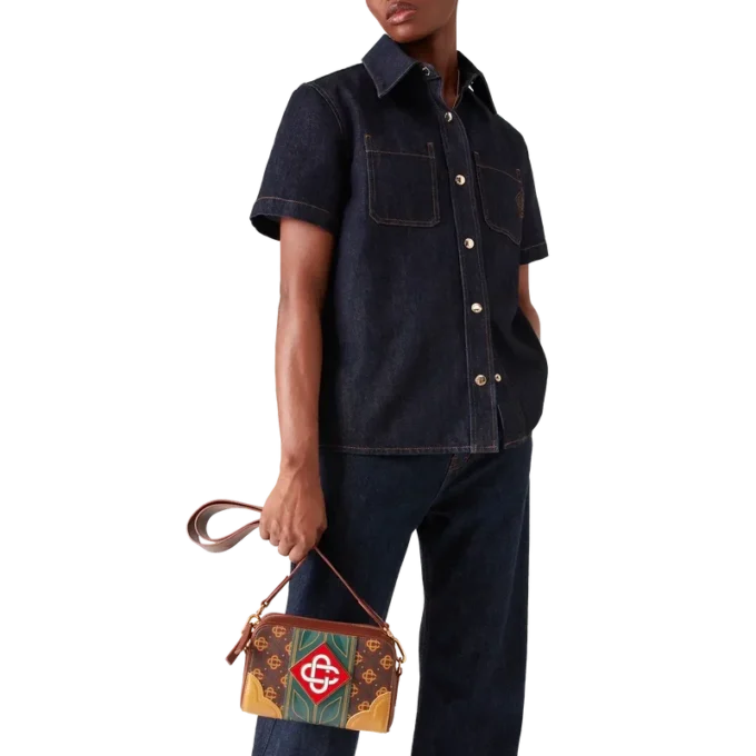 Braune Monogram-Umhängetasche Braune Monogram-Umhängetasche