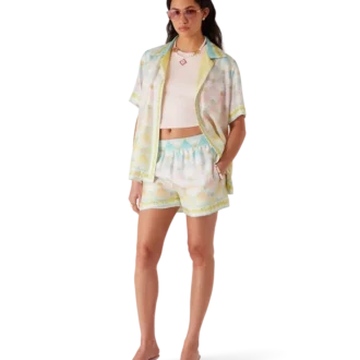 Candy Icons Kurzarm-Shirt aus Seidentwill