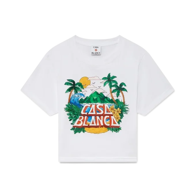 Casa Beach Wave Cropped T-Shirt