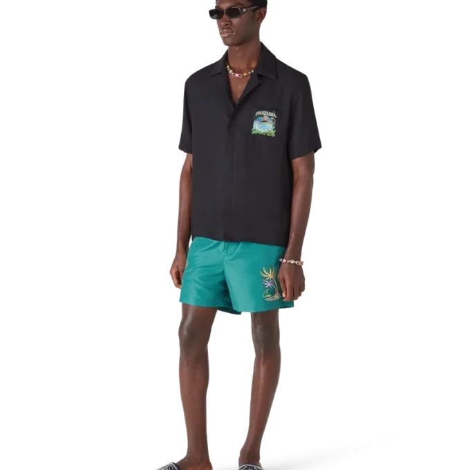 Casa Embroidery Badeshorts