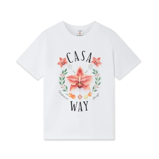 Casa Way Orchid Logo Kurzarm-T-Shirt