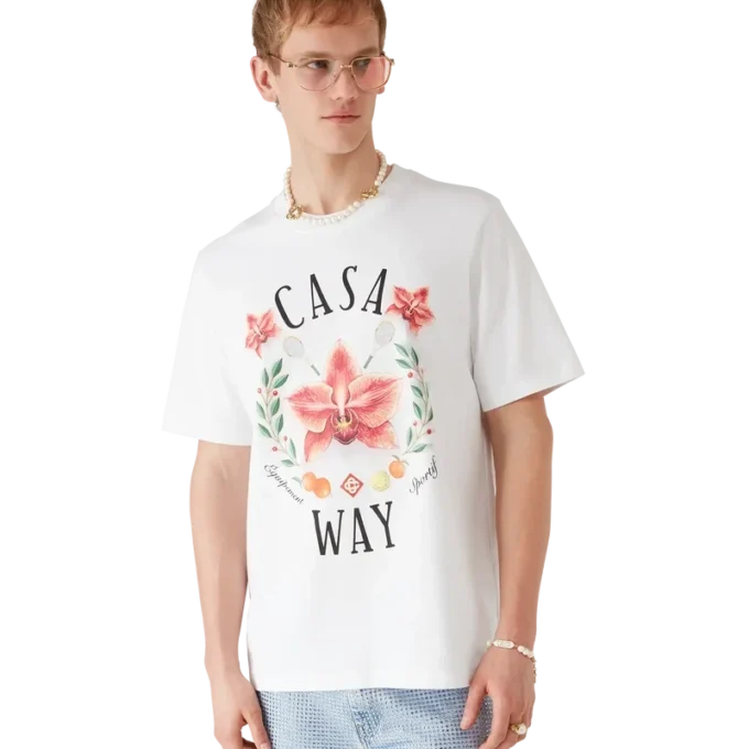 Casa Way Orchid Logo Kurzarm-T-Shirt