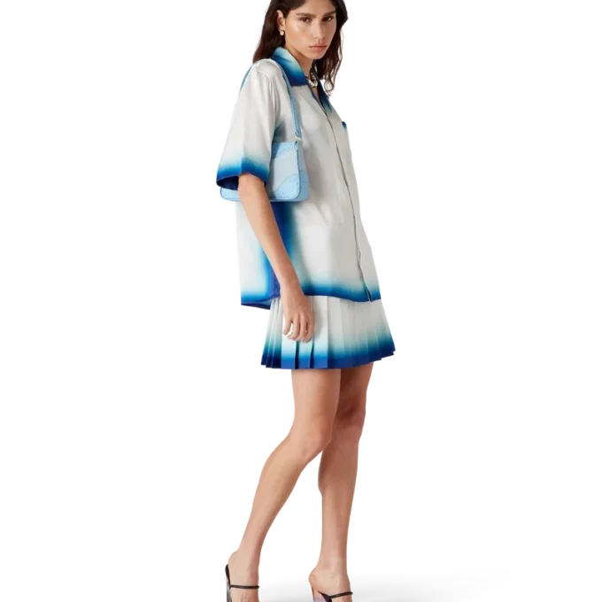 Casa Way Skate-Plisseerock aus Seide