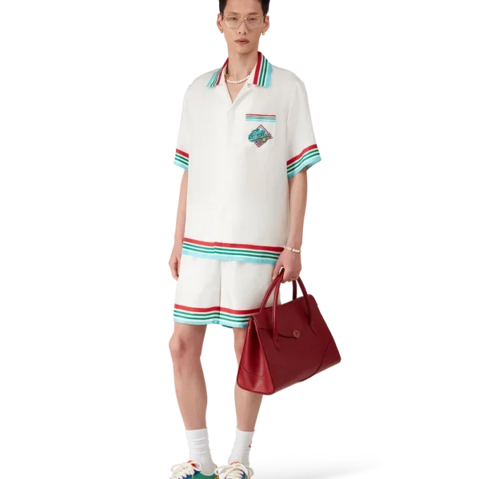 Casa Way World Series Kurzarm-Seidenhemd