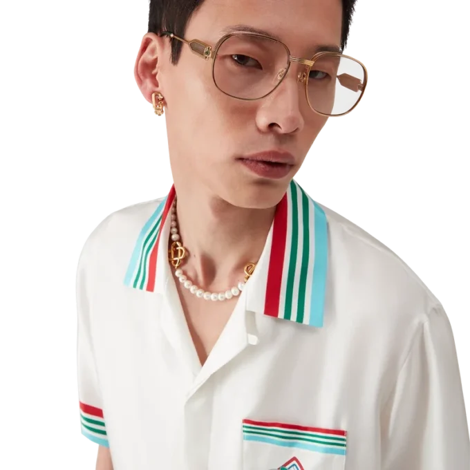 Casa Way World Series Kurzarm-Seidenhemd