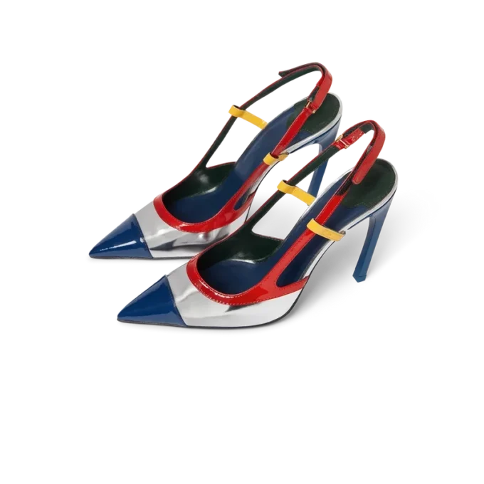 Chrome Arch Slingback-Pumps