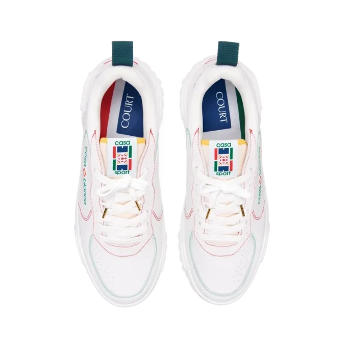 Court Sneakers für Damen in Weiß und Multicolor