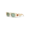 Cremefarbene Memphis-Sonnenbrille
