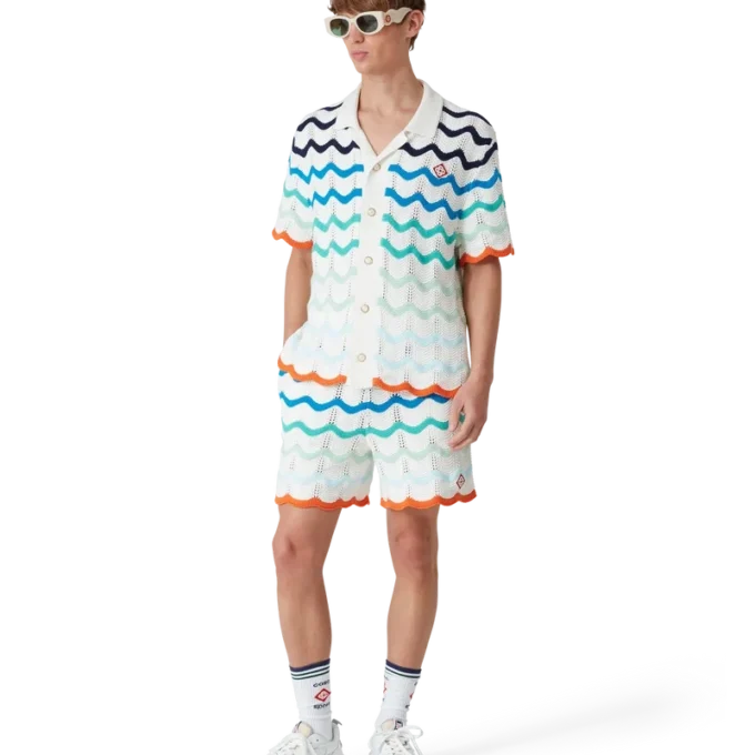 Cremefarbene Memphis-Sonnenbrille