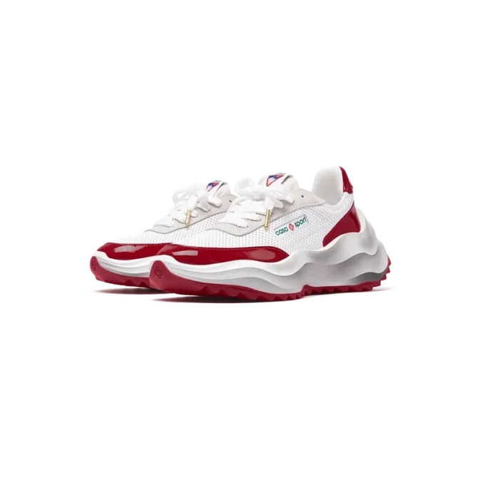 Damen-Sneaker Atlantis in Weiß und Haute Red