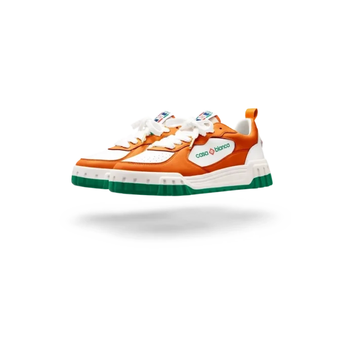 Damen-Sneaker „Court“ in Orange und Weiß