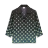 Degrade Monogram Langarm-Seidenhemd