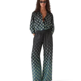 Degrade Monogram Langarm-Seidenhemd