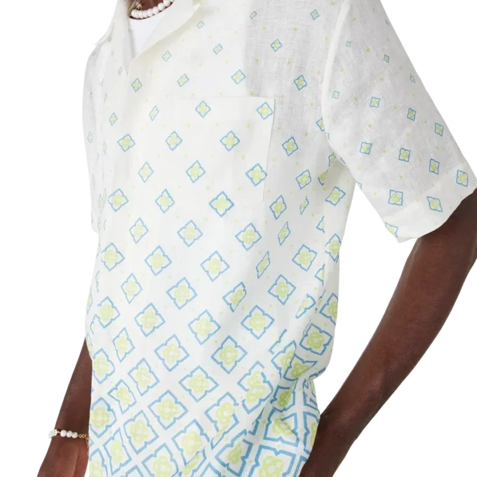 Degrade-Monogramm-Leinenhemd mit kurzen Shorts