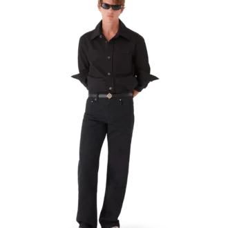 Denim Monogram Straight-Leg-Jeans