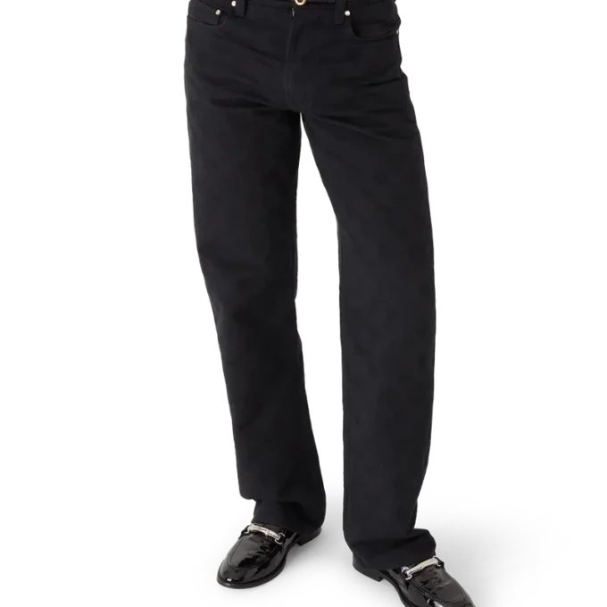 Denim Monogram Straight-Leg-Jeans